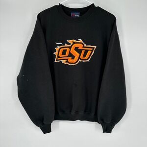Vintage CH Sport Oklahoma State OSU Cowboys Sweatshirt Black Crewneck Medium
